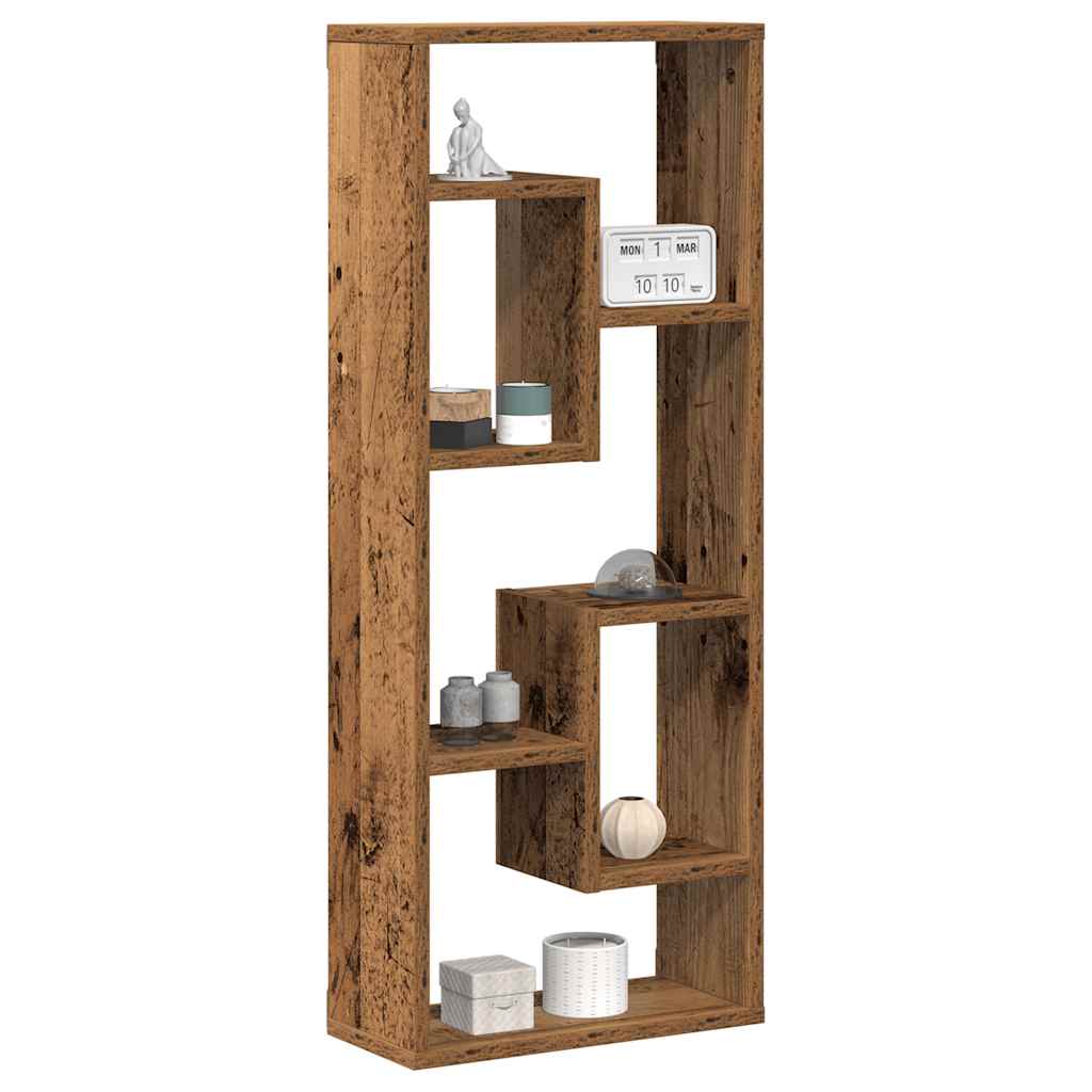 Wall Shelf Old Wood 36x16x90 cm Engineered Wood