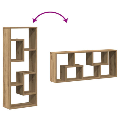 Wall Shelf Artisan Oak 36x16x90 cm Engineered Wood