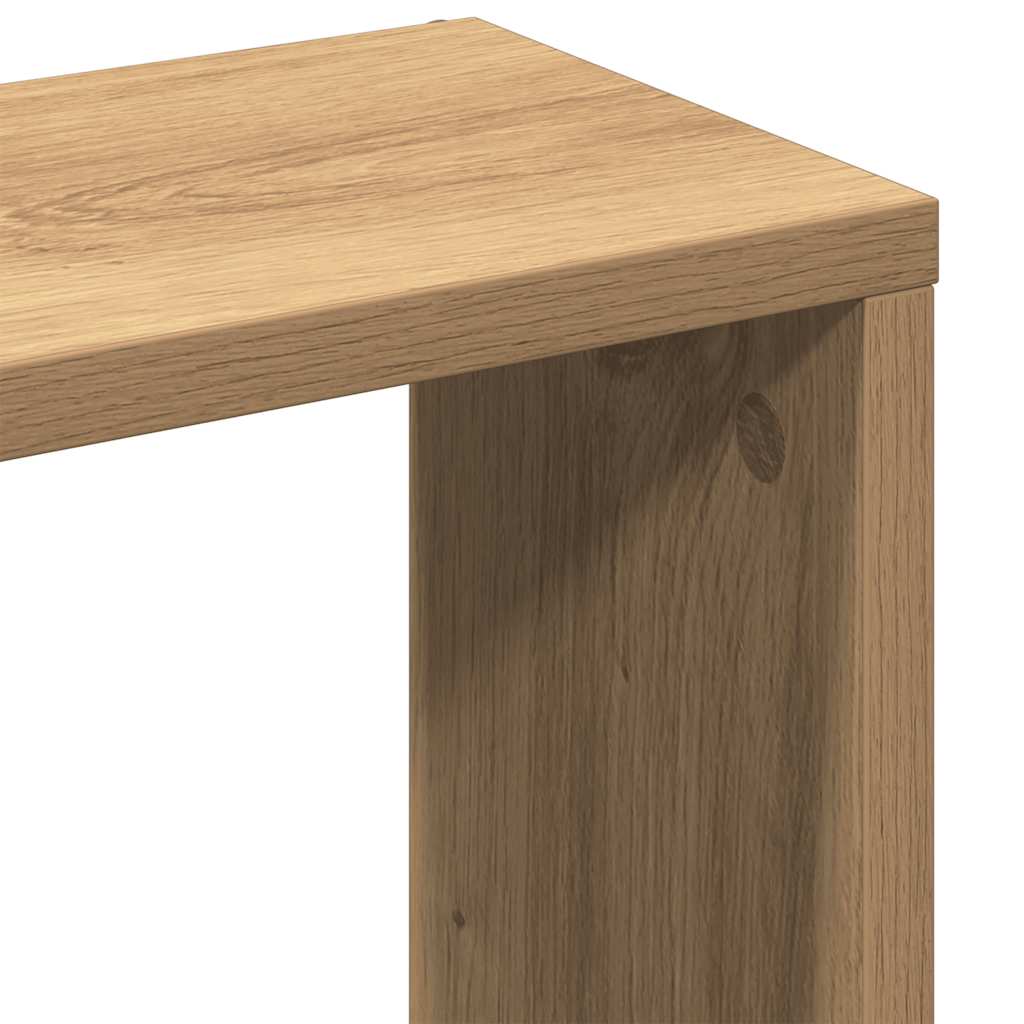 Wall Shelf Artisan Oak 36x16x90 cm Engineered Wood