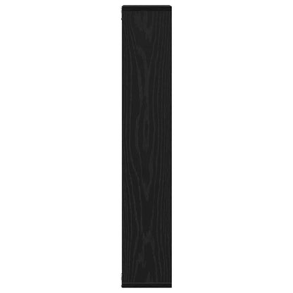 Wall Shelf Black Oak 36x16x90 cm Engineered Wood