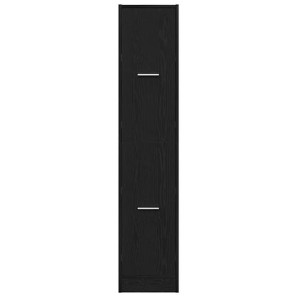 Apothecary Cabinet Black Oak 30x41x144,5 cm Engineered Wood