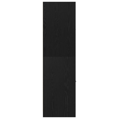 Apothecary Cabinet Black Oak 30x41x144,5 cm Engineered Wood