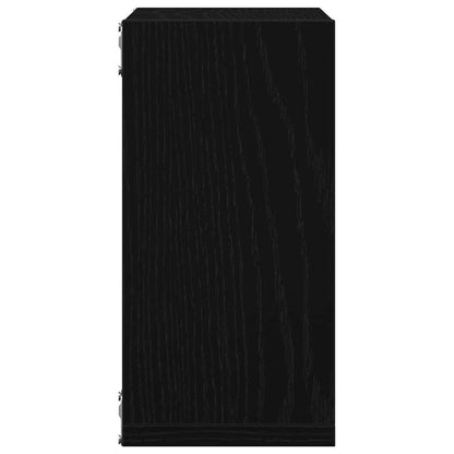Wall Cube Shelves 2 pcs Black Oak 30x15x30 cm Engineered Wood