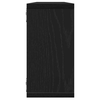 Wall Cube Shelves 4 pcs Black Oak 100x15x30 cm Engineered Wood
