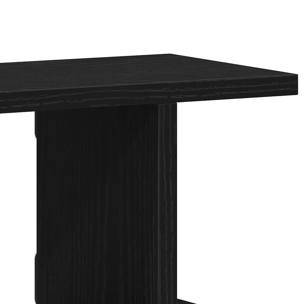 Wall Shelves 2 pcs Black Oak 75x18x20 cm Engineered Wood