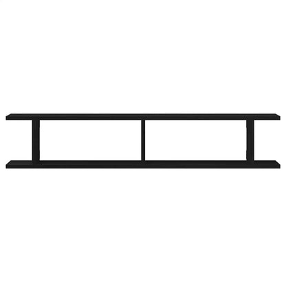 Wall Shelves 2 pcs Black Oak 105x18x20 cm Engineered Wood