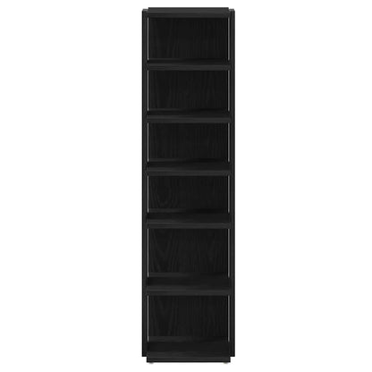 Shoe Cabinets 2 pcs Black Oak 25x27x102 cm Engineered Wood