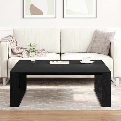 Coffee Table Black Oak 100 x 100 x 35 cm Engineered Wood