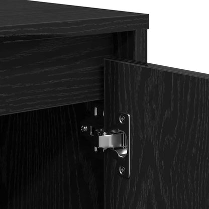 Sideboard Black Oak 70x41x75 cm Engineered Wood