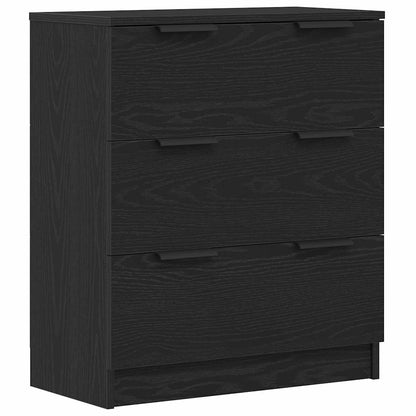 Sideboard with Drawer Black Oak 60 x 30 x 70 cm Engineered Wood