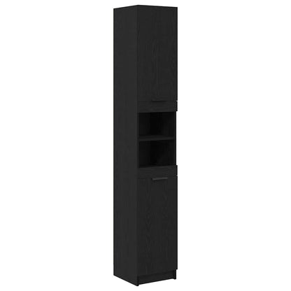 Bathroom Cabinet Black oak 32 x 34 x 188.5 cm Engineered Wood