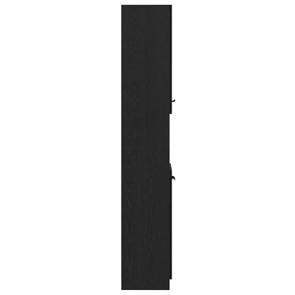 Bathroom Cabinet Black oak 32 x 34 x 188.5 cm Engineered Wood