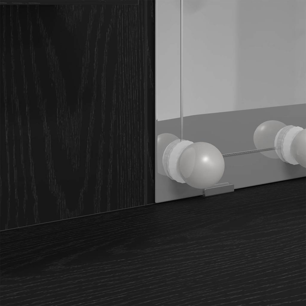 Dressing Table Black oak 96 x 40 x 142 cm Engineered Wood