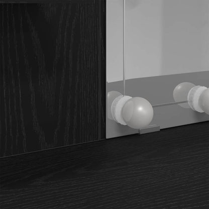 Dressing Table Black oak 96 x 40 x 142 cm Engineered Wood