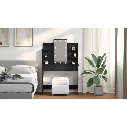 Dressing Table Black Oak 96 x 39 x 142 cm Engineered Wood