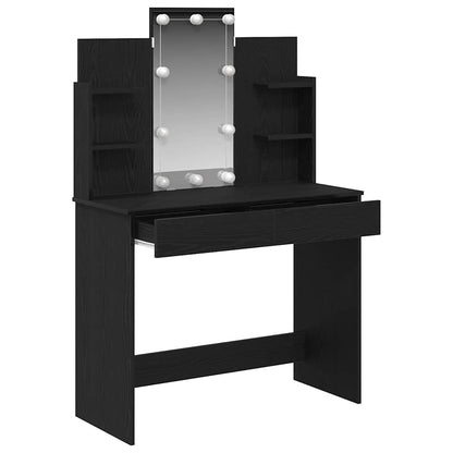 Dressing Table Black oak 96 x 40 x 142 cm Engineered Wood