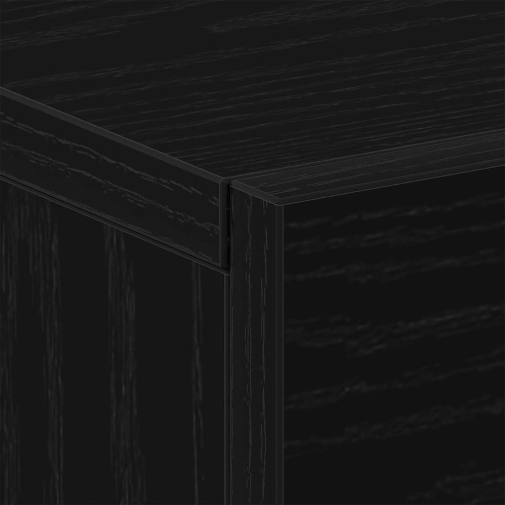 Wall-mounted Bedside Cabinet Black Oak 35 x 35 x 20 cm