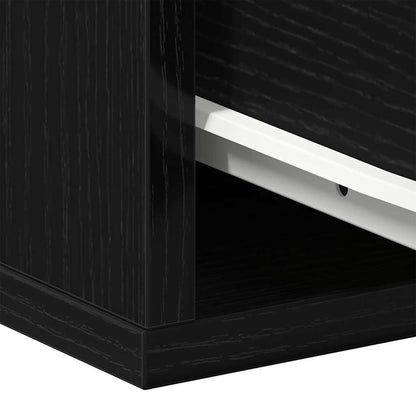 Wall-mounted Bedside Cabinet Black Oak 35 x 35 x 20 cm