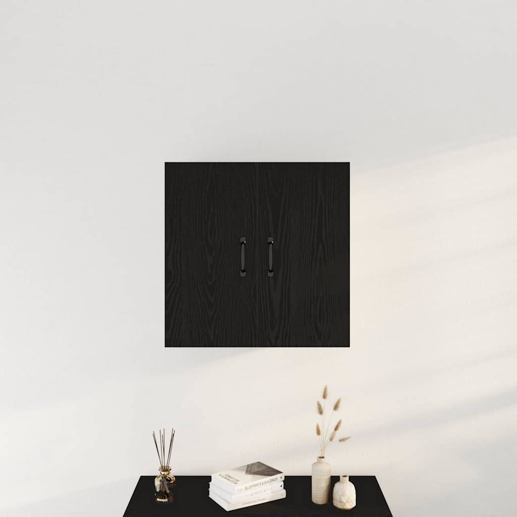 Wall Cabinet Black Oak 60x31x60 cm Engineered Wood