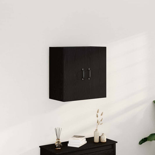 Wall Cabinet Black Oak 60x31x60 cm Engineered Wood