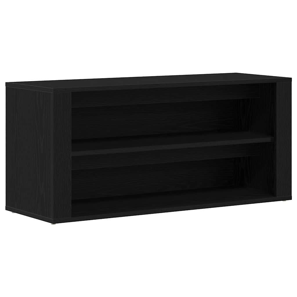 Shoe Bench Black Oak 100x35x45 cm Engineered Wood