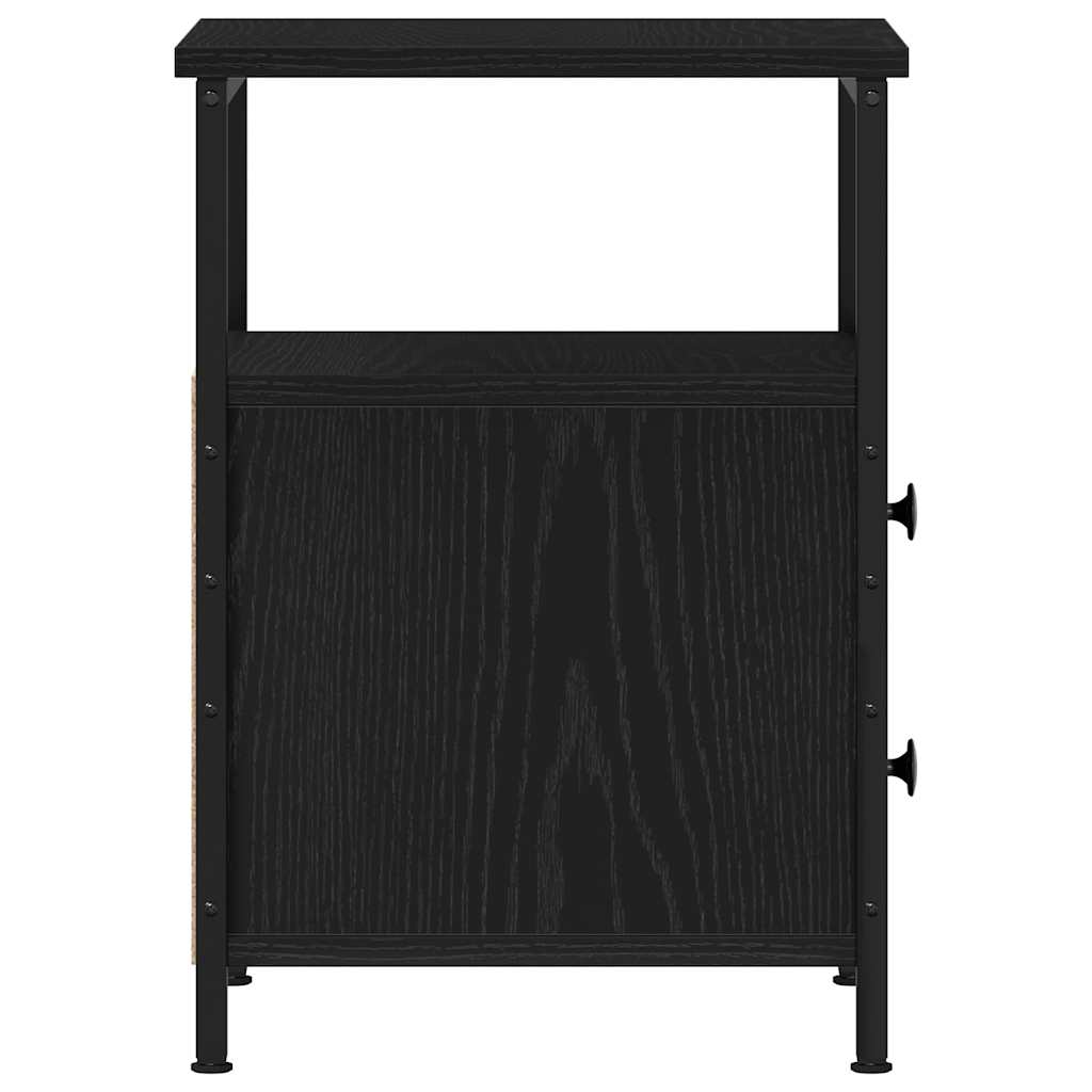 Bedside Cabinets 2 pcs Black Oak 34x35.5x50 cm Engineered Wood