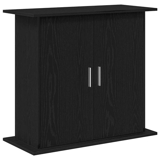 Aquarium Stand Black Oak 81x36x73 cm Engineered Wood