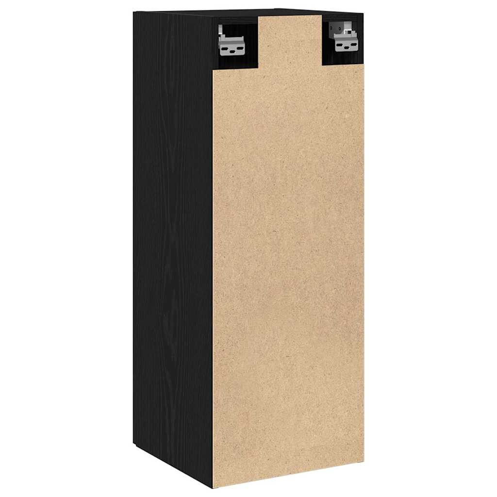 Wall Mounted Cabinet Black Oak 34.5x34x90 cm Engineered Wood