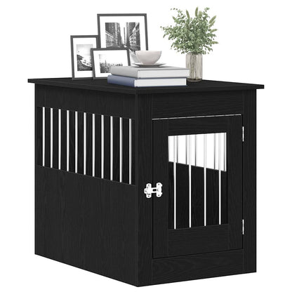 Dog Crate Furniture Black Oak 55x80x68 cm Engineered Wood