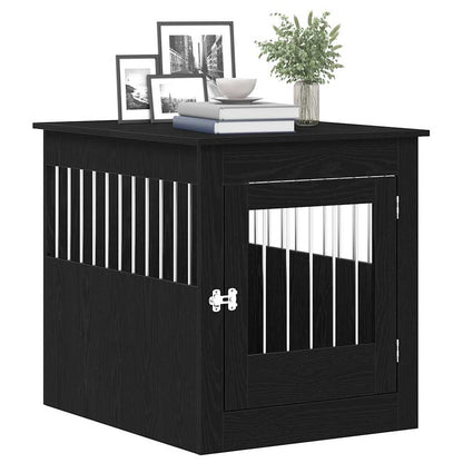 Dog Crate Furniture Black Oak 64.5x80x71 cm Engineered Wood