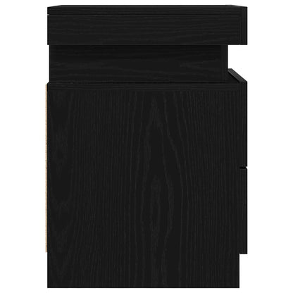 Bedside Cabinet Black Oak 35 x 39 x 55 cm Engineered wood