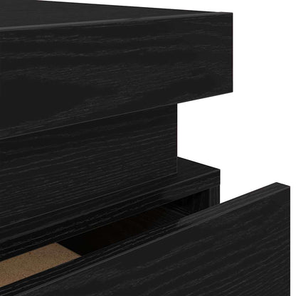 Bedside Cabinet 2 pcs Black Oak 35 x 39 x 55 cm Engineered wood