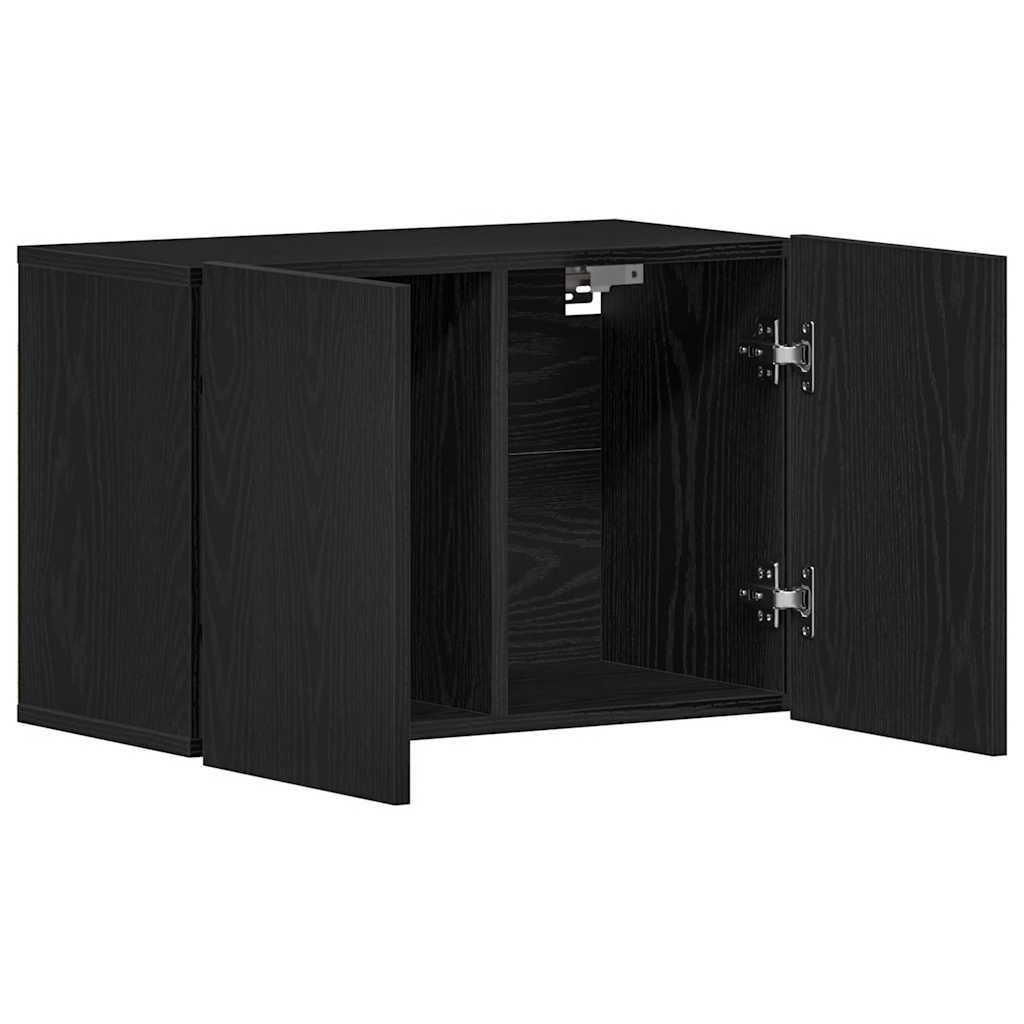 TV Cabinet Black Oak 60x30x41 cm Engineered Wood