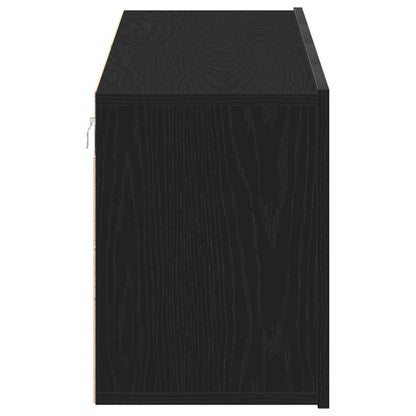 TV Cabinets 2 pcs Black Oak 160x30x41 cm Engineered Wood
