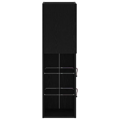 TV Cabinet Set Black Oak 30.5 x 30 x 102 cm Engineered Wood