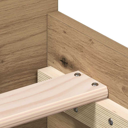 Bed Frame without Mattress Artisan Oak 75x190 cm Engineered Wood