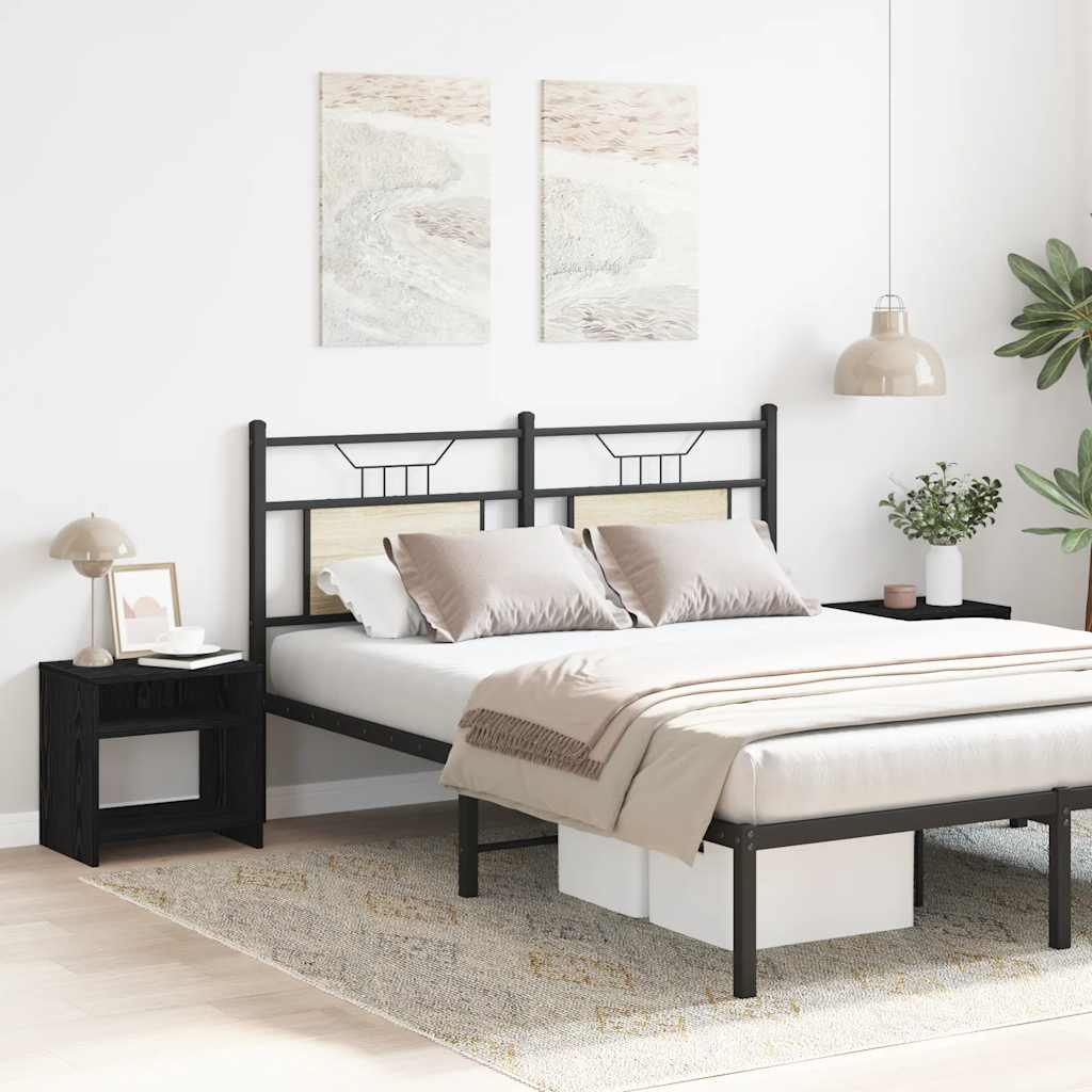 Bedside Cabinets 2 pcs Black Oak 40x30x40 cm Engineered Wood