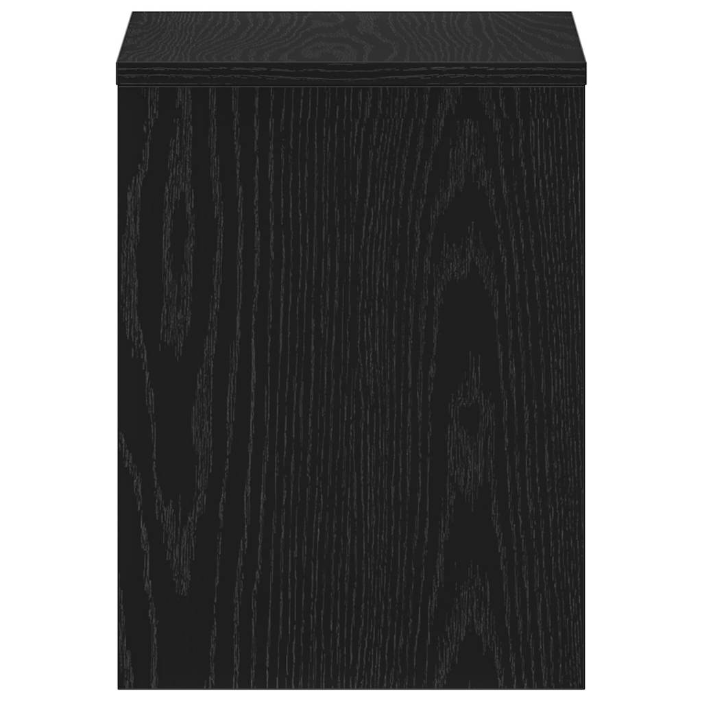 Bedside Cabinets 2 pcs Black Oak 40x30x40 cm Engineered Wood
