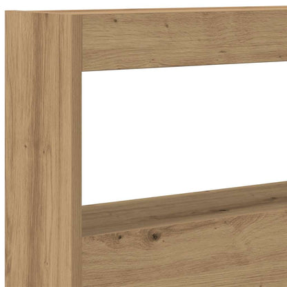 Headboard Cabinet with LED Artisan Oak 180x17x102 cm
