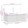 2 Piece Garden Sofa Set with Cushions Beige Poly Rattan Acacia