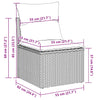 2 Piece Garden Sofa Set with Cushions Grey Poly Rattan Acacia