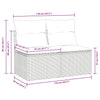 2 Piece Garden Sofa Set with Cushions Grey Poly Rattan Acacia