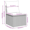2 Piece Garden Sofa Set with Cushions Brown Poly Rattan Acacia