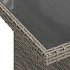10 Piece Garden Sofa Set with Cushions Grey Poly Rattan Acacia