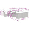 11 Piece Garden Sofa Set with Cushions Grey Poly Rattan Acacia
