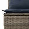 11 Piece Garden Sofa Set with Cushions Grey Poly Rattan Acacia