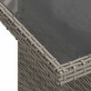 11 Piece Garden Sofa Set with Cushions Grey Poly Rattan Acacia