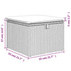 2 Piece Garden Sofa Set with Cushions Grey Poly Rattan Acacia