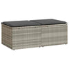 2 Piece Garden Sofa Set with Cushions Light Grey Poly Rattan Acacia