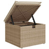 2 Piece Garden Sofa Set with Cushions Beige Poly Rattan Acacia